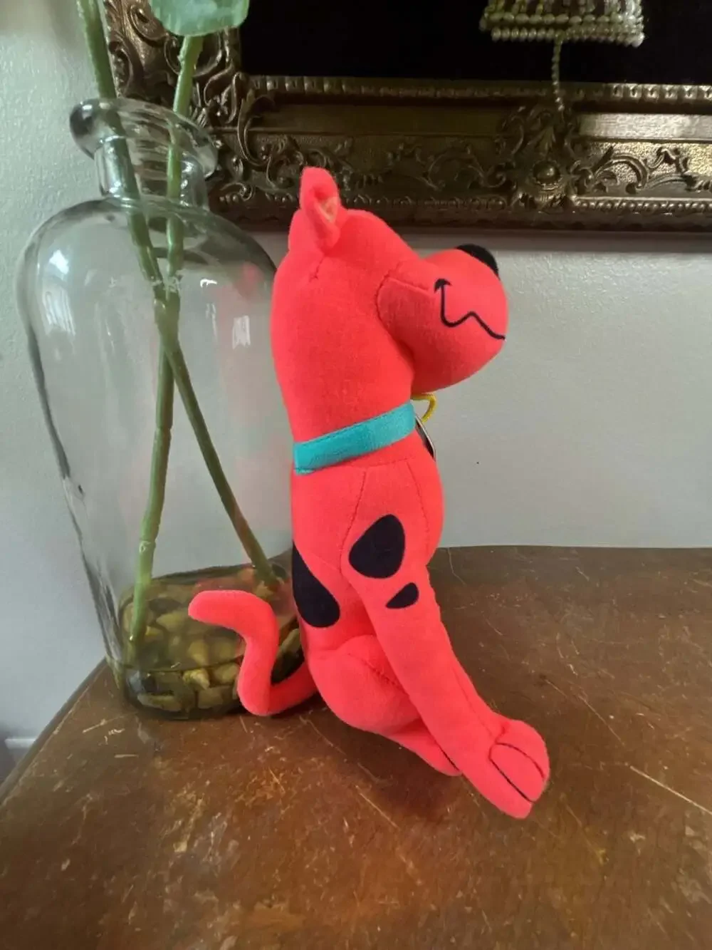 Toy Factory Scooby-Doo Fluorescent Neon Orange / Pink Plush Stuffed Animal 9